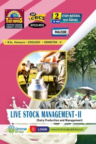Zoology - Major - Live Stock Management-II (Dairy Production and Management)